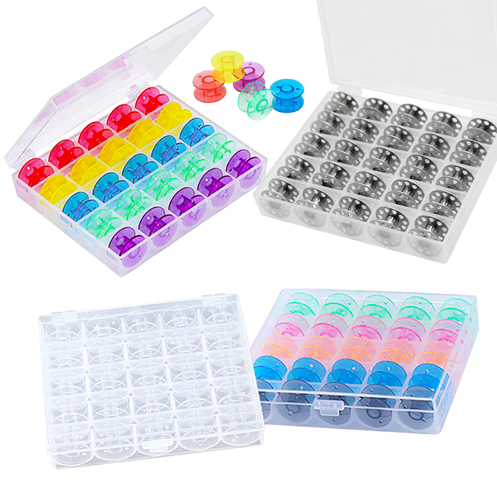Craft Embellishment Storage - 25Pcs/Set Plastic Threads Bobbins Sewing Machine