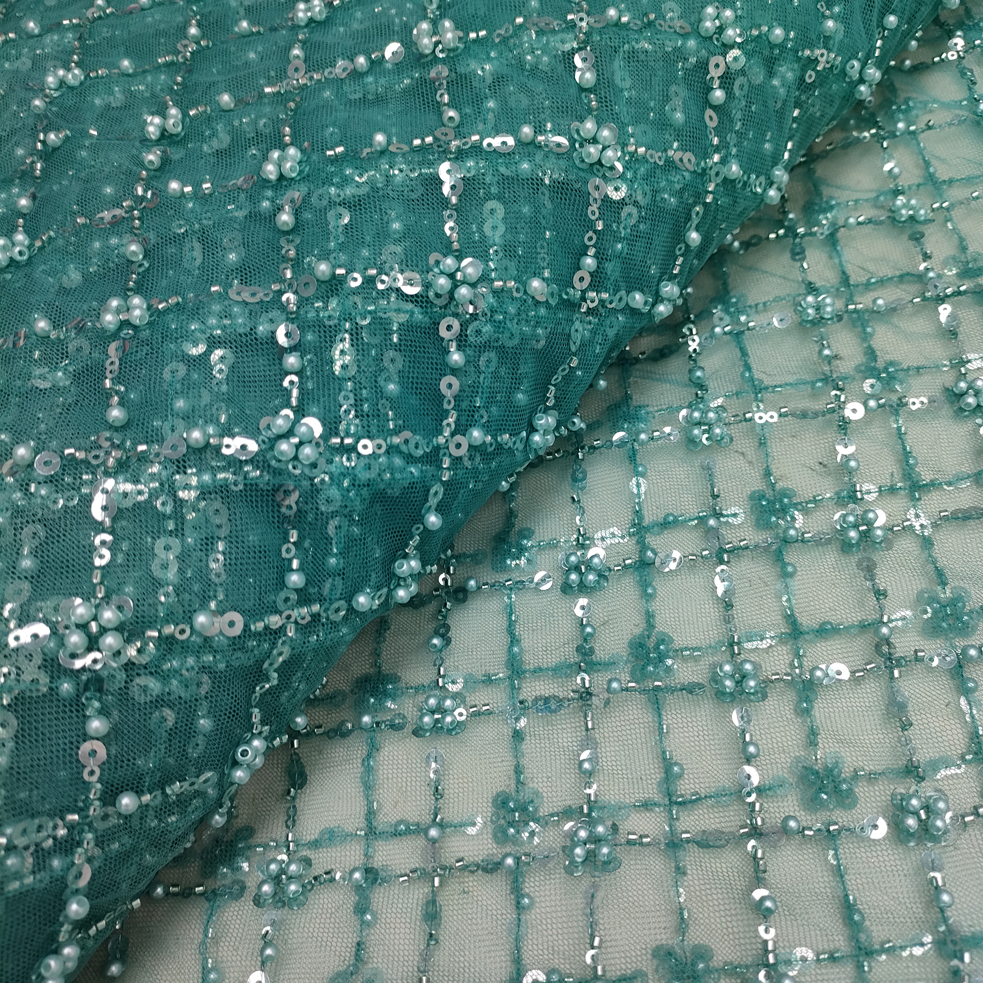 Sewing Tulle African Beaded La - Crystal Mesh Fabric review and price