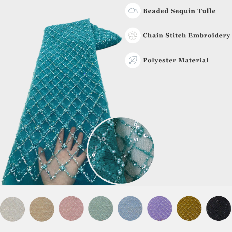 Sewing Tulle African Beaded La - Crystal Mesh Fabric review and price