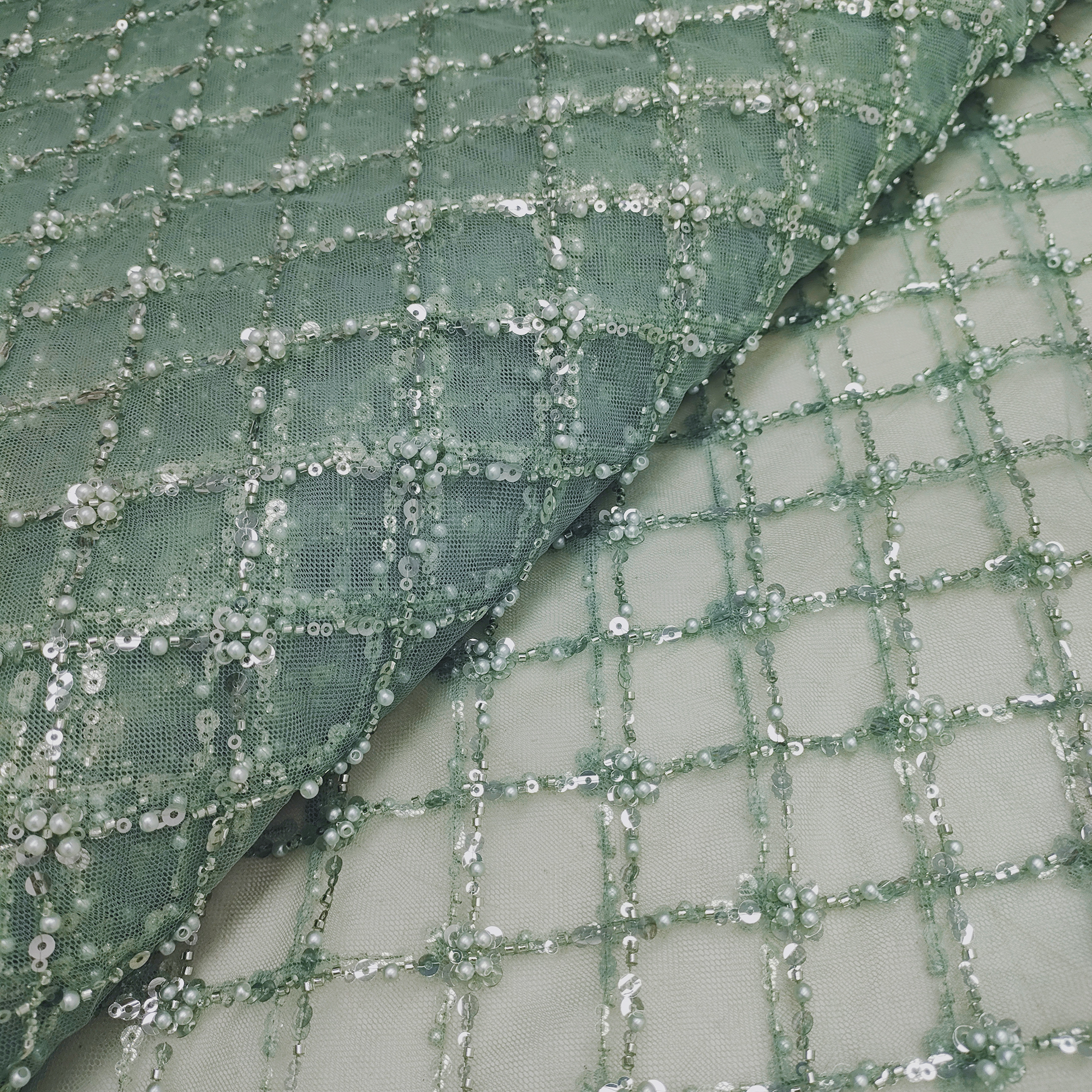 Sewing Tulle African Beaded La - Crystal Mesh Fabric review and price