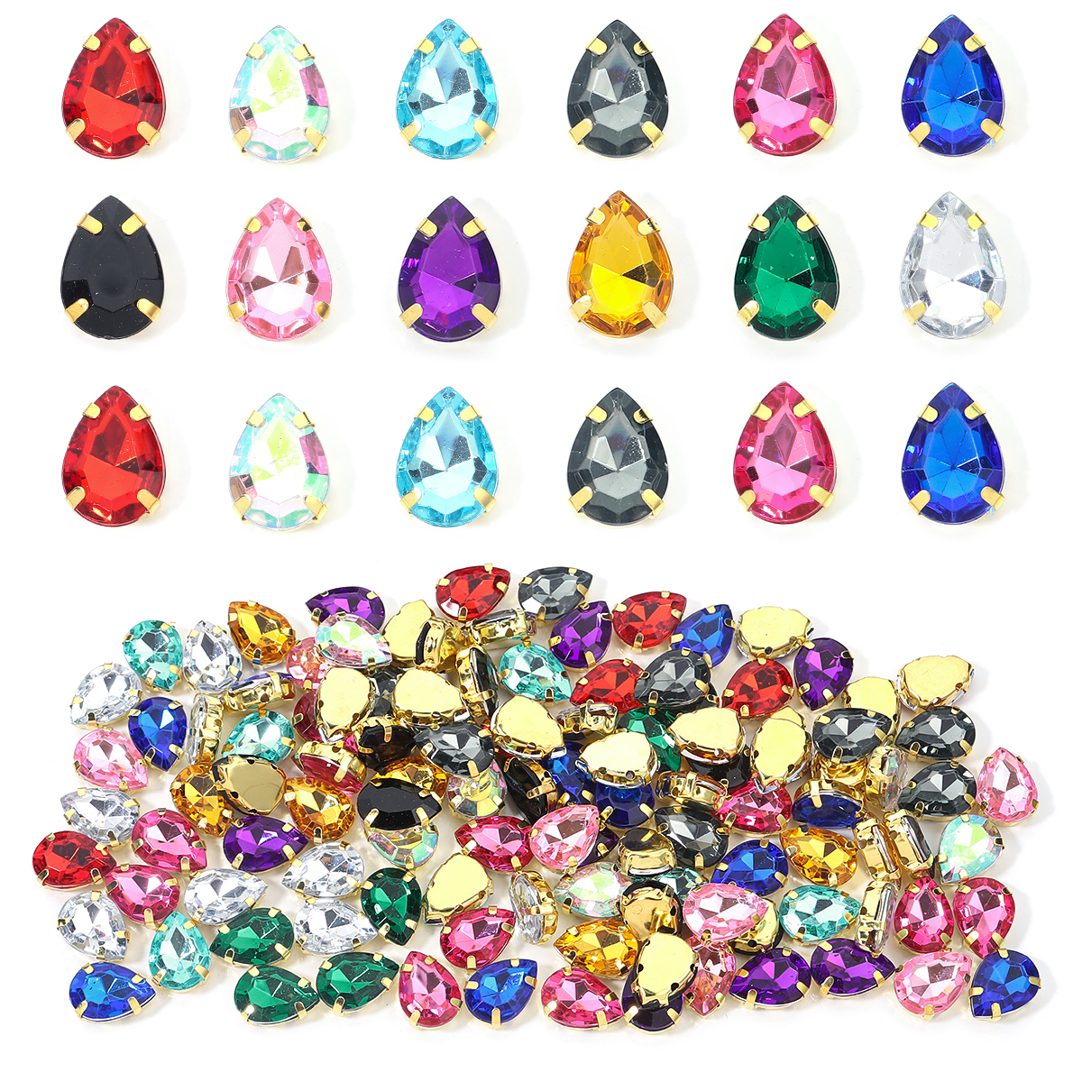 50pcs Colorful Sew-on Claw Rhi - Sew On Rhinestone review and price