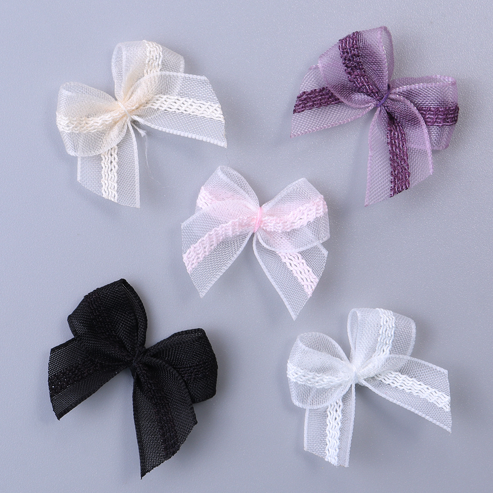 30pcs 2.5x2.5cm Mesh Ribbon Bo - Embellishment Crafts review and price
