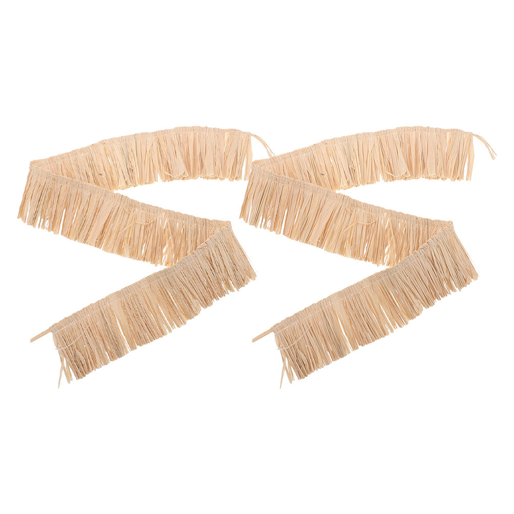 2Pcs Handwoven Raffia Fringe T - Tassel Fringe Trim review and price