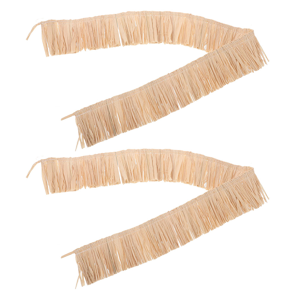 2Pcs Handwoven Raffia Fringe T - Tassel Fringe Trim review and price