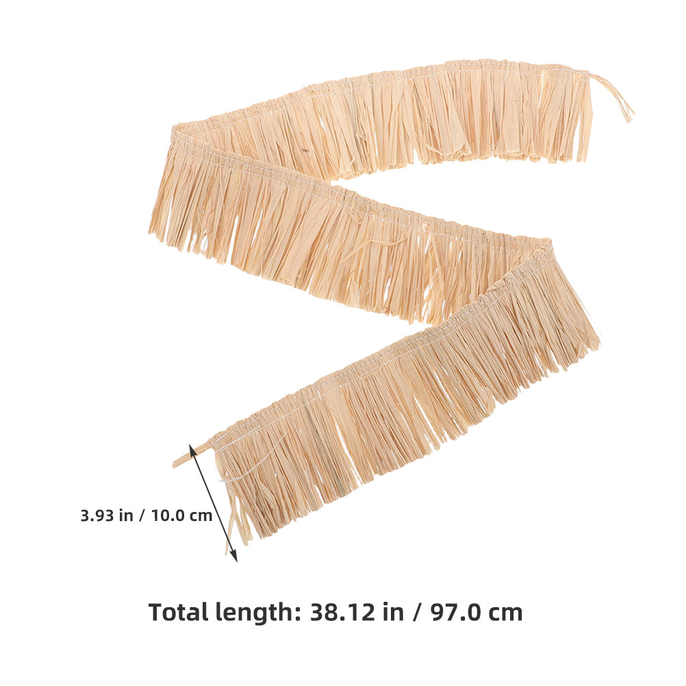 2Pcs Handwoven Raffia Fringe T - Tassel Fringe Trim review and price