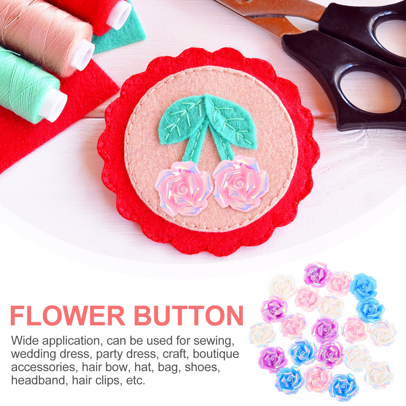 20Pcs Rose Flower Accessories  - Embellishment Crafts review and price