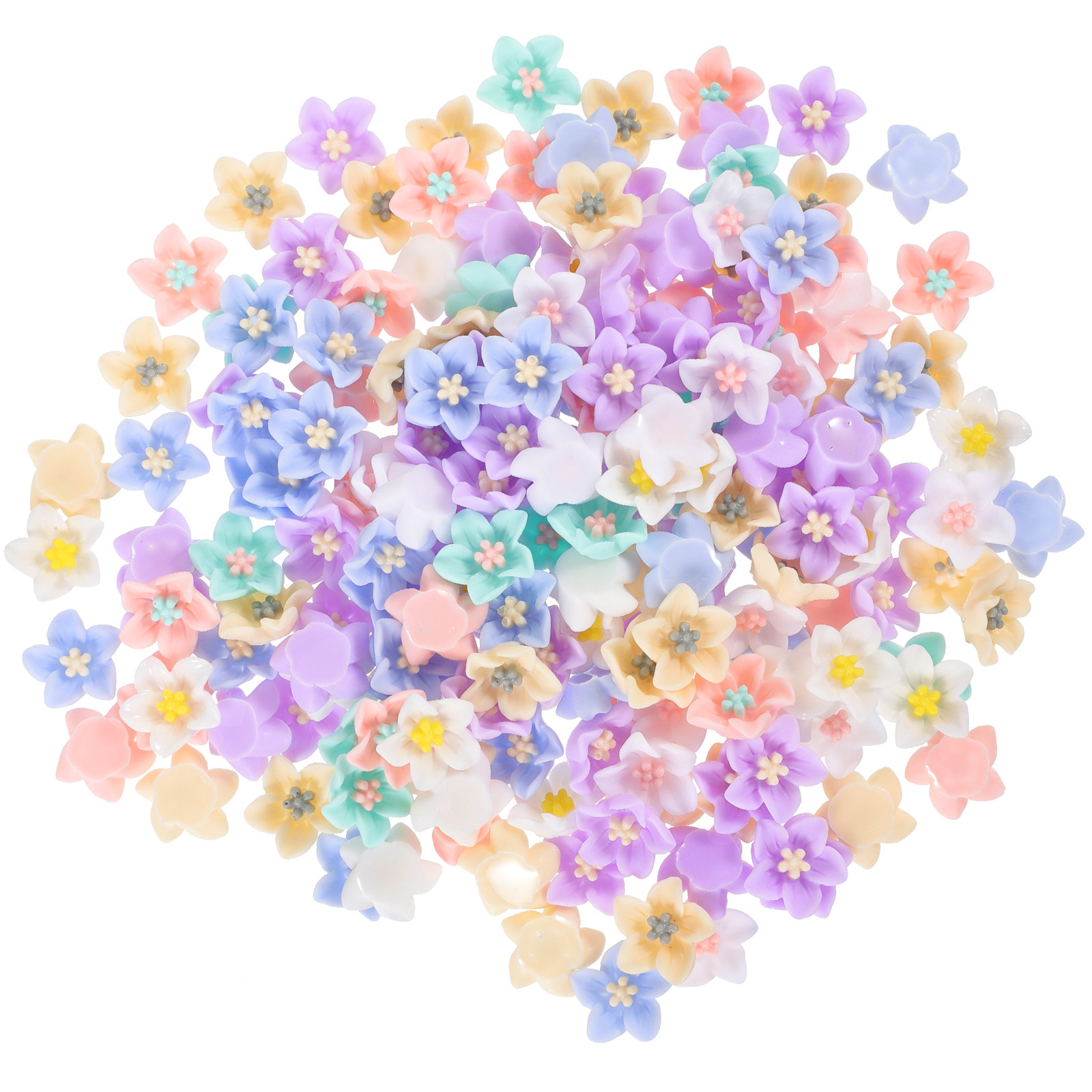 200Pcs Unique Resin Flower Emb - Embellishment Crafts review and price
