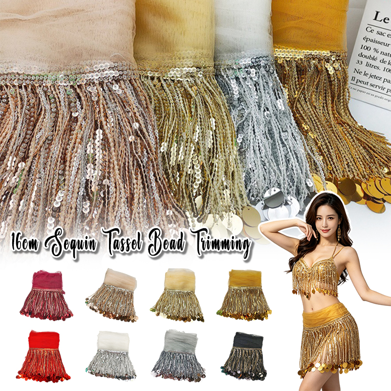 10 Yards Sequins Tassel Lace T - Tassel Fringe Trim review and price