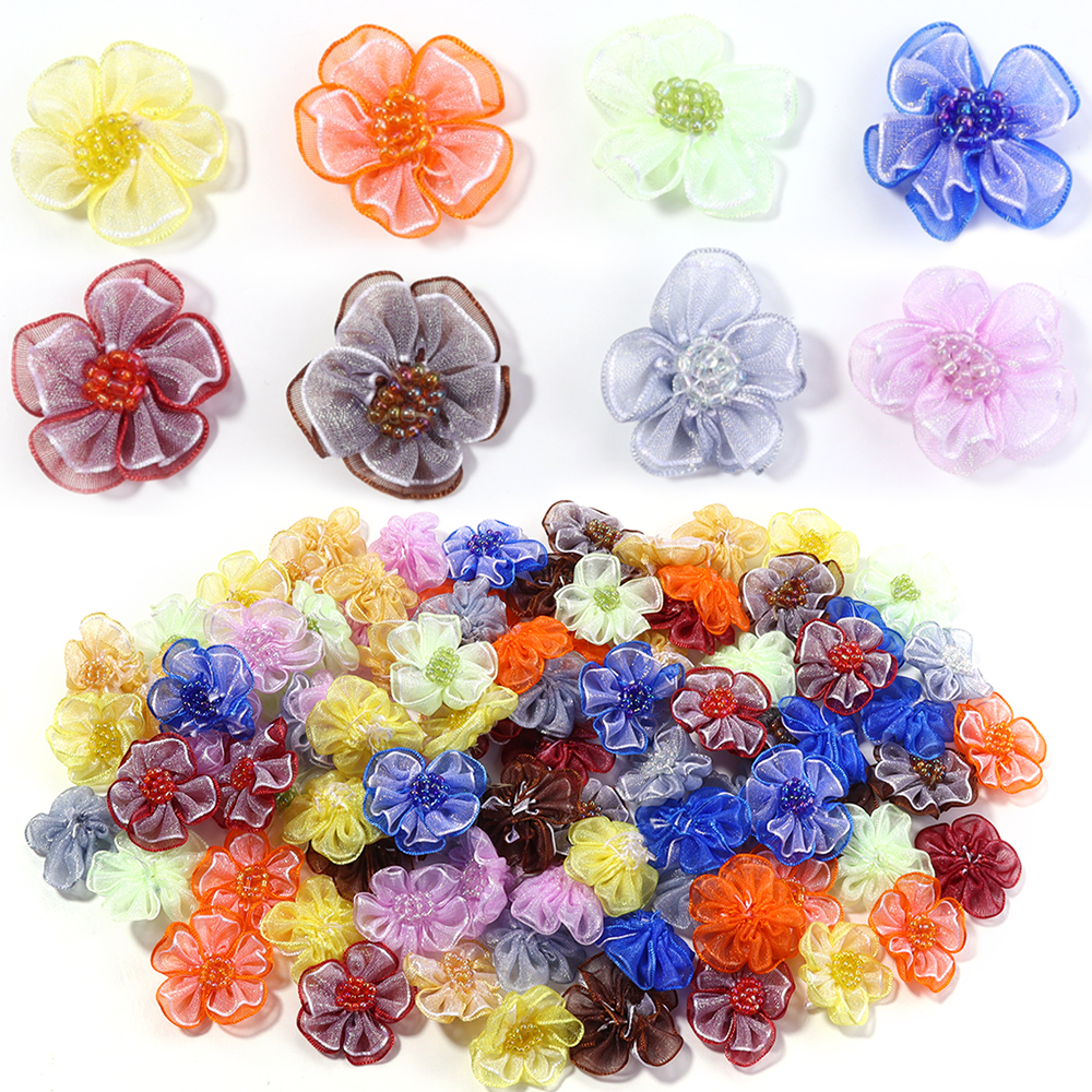 10Pcs/Lot Mesh Flower Applique - Applique Patch Flower review and price