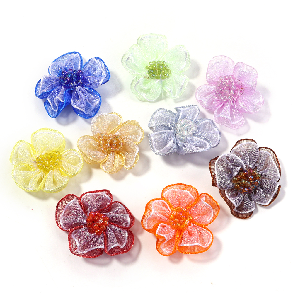 10Pcs/Lot Mesh Flower Applique - Applique Patch Flower review and price