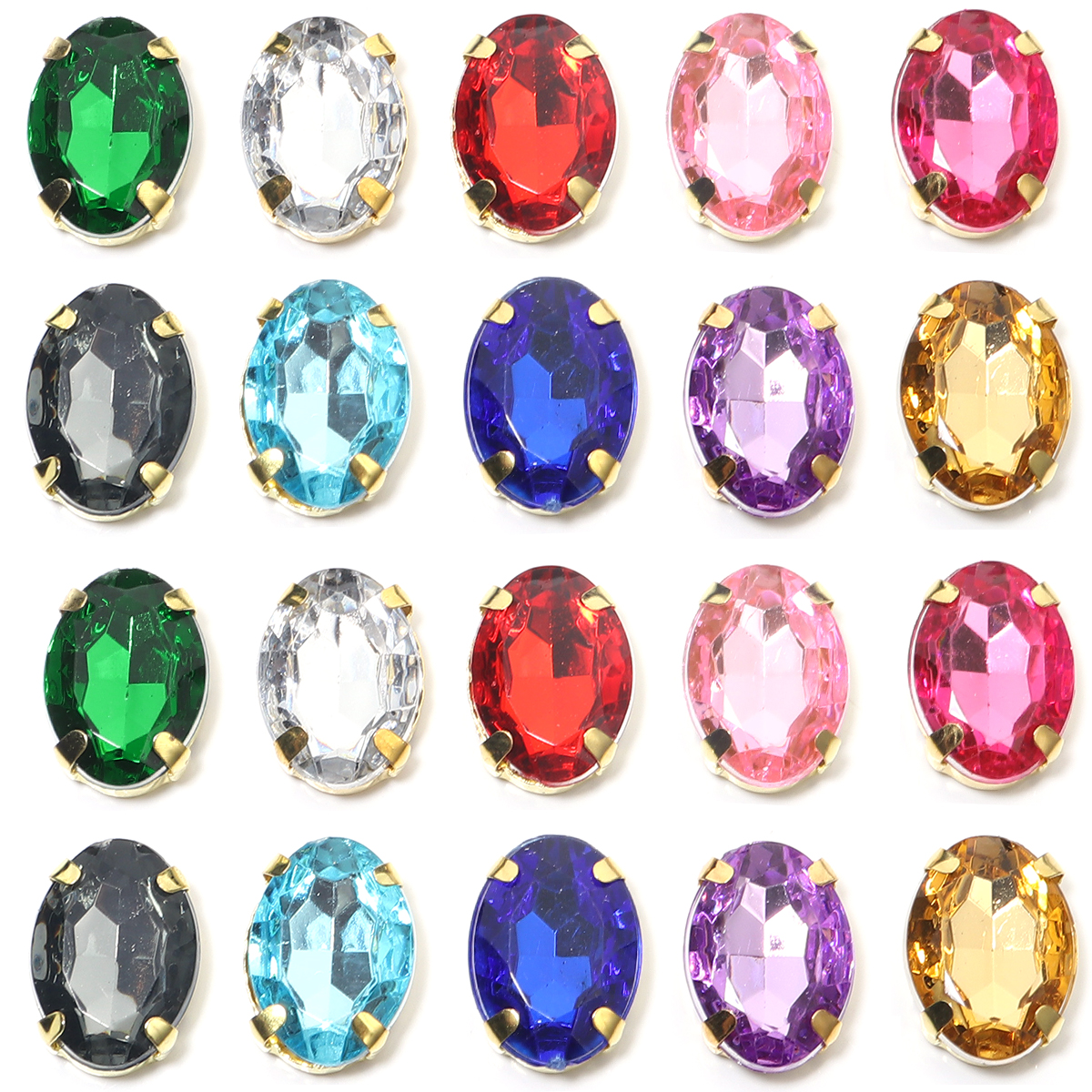 50pcs Gold Color Stainless Ste - Sew On Rhinestone review and price