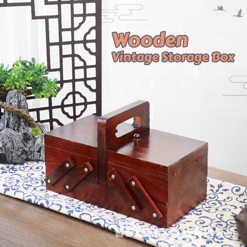 Portable Foldable Wooden Sewin - Craft Embellishment Storage review and price