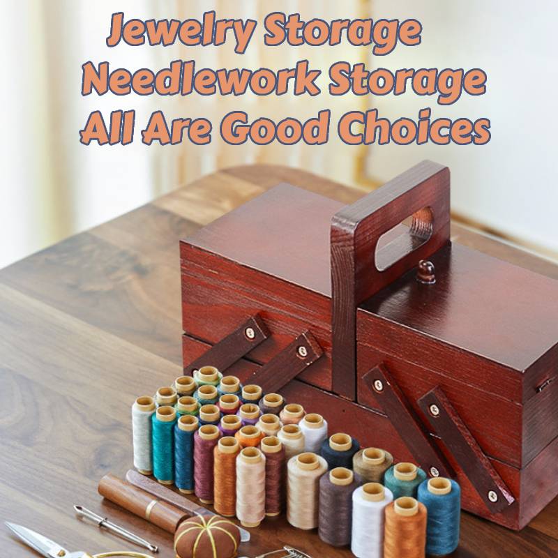 Portable Foldable Wooden Sewin - Craft Embellishment Storage review and price