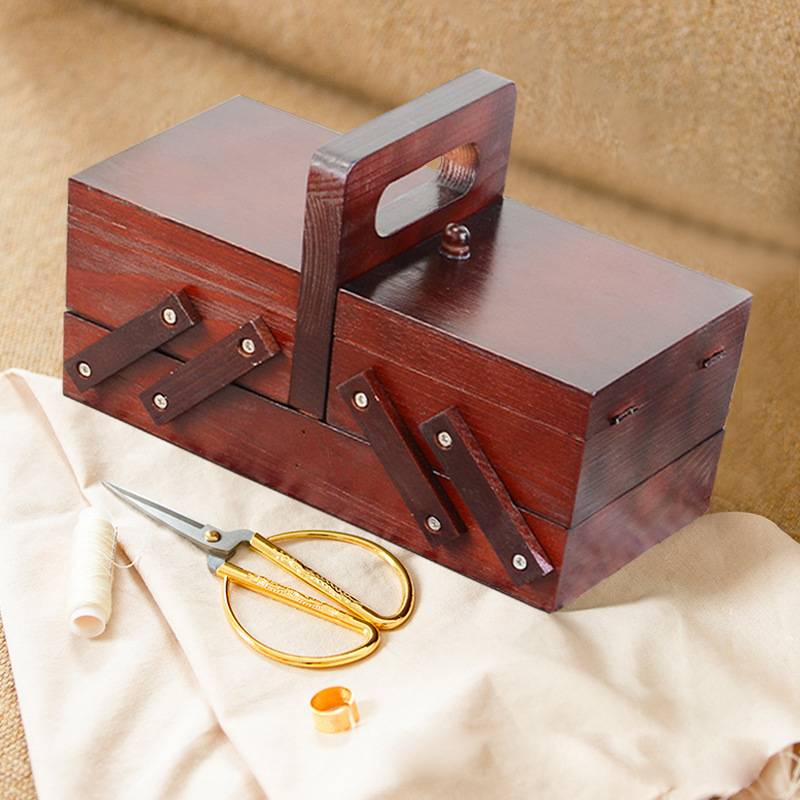 Portable Foldable Wooden Sewin - Craft Embellishment Storage review and price