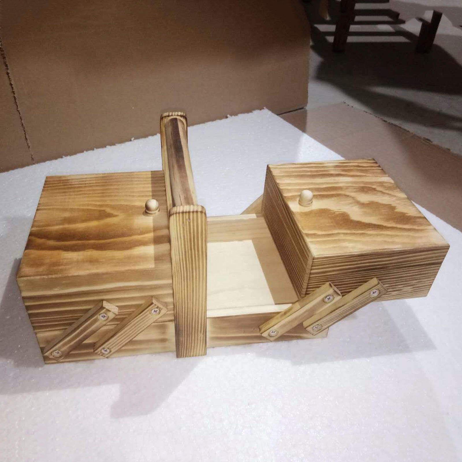 Portable Foldable Wooden Sewin - Craft Embellishment Storage review and price