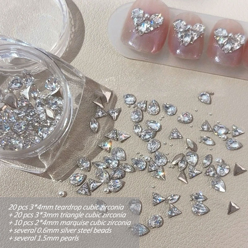 100PCS 3D Mini Zircon Nail Art - Sew On Rhinestone review and price
