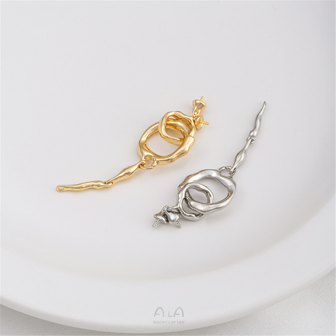 14K Gold-Plated Double-Ring Ne - Pearl Trim Chain review and price