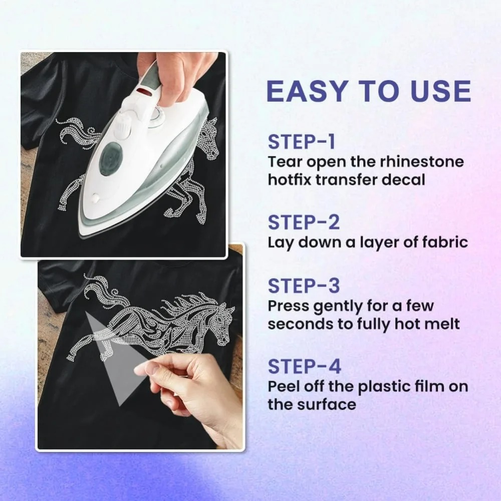 White Rhinestone Iron on Trans - Hotfix Rhinestone Sheet review and price