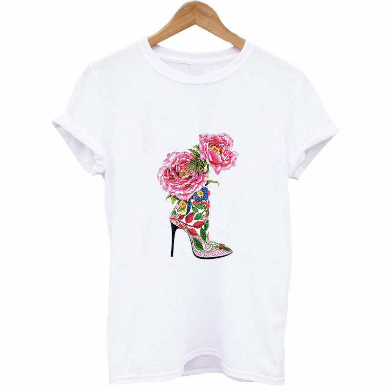 High heels flowers Iron On Pat - Applique Patch Flower review and price