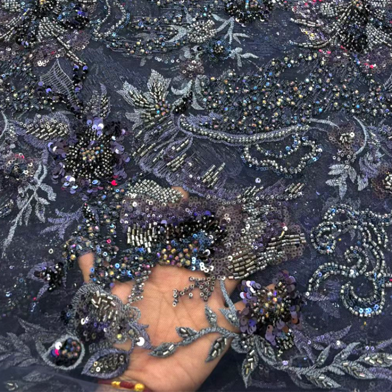 African Beaded Lace Fabric Fre - Crystal Mesh Fabric review and price