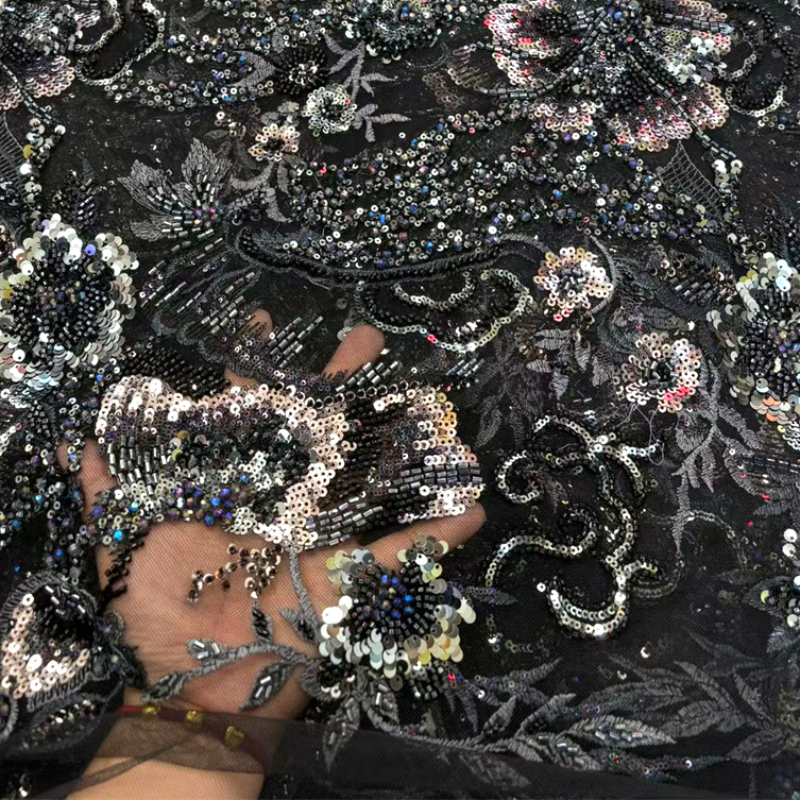 African Beaded Lace Fabric Fre - Crystal Mesh Fabric review and price