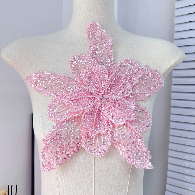 Sequin Beaded Flower Collar Ap - Applique Patch Flower review and price