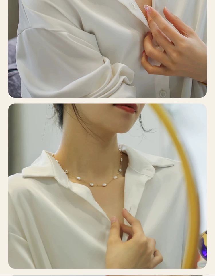 Fine Jewelry Real 18K Gold Nec - Pearl Trim Chain review and price