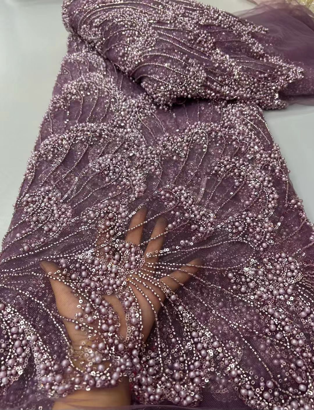 Luxury Floral Design Fabric Ha - Crystal Mesh Fabric review and price
