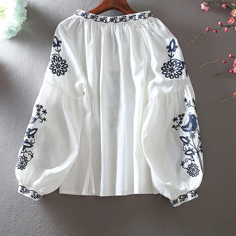 2026 Women's Retro Blouse Nati - Tassel Fringe Trim review and price
