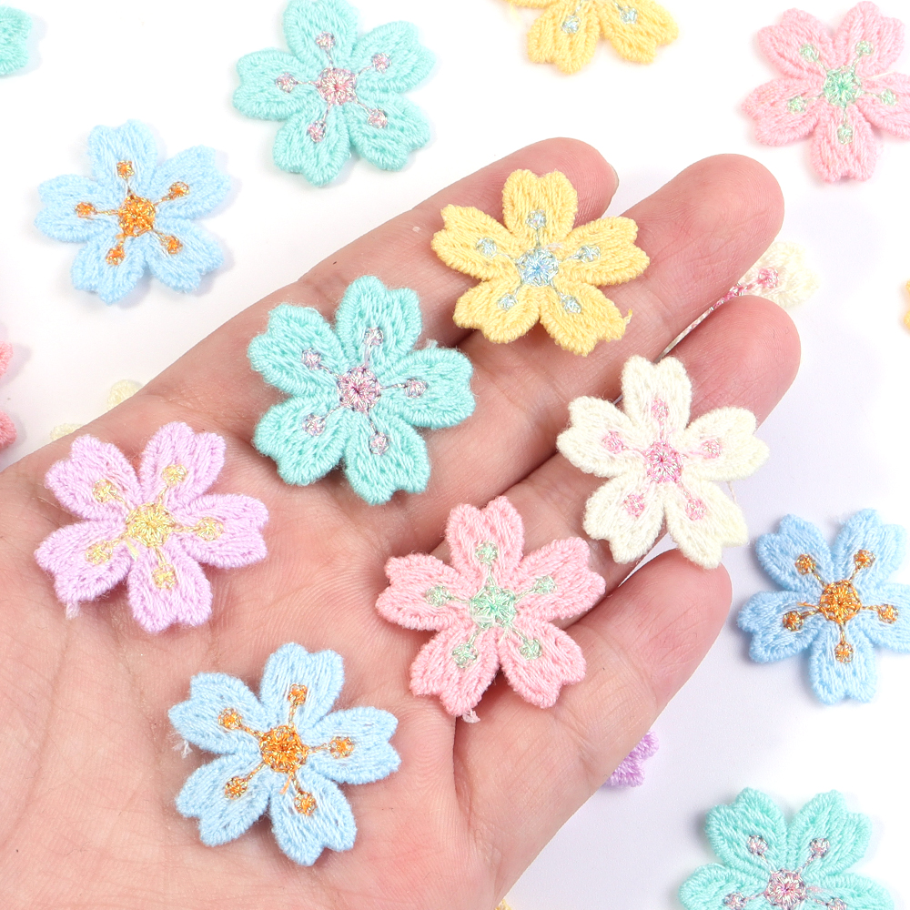 20pcs/lot Colorful 2.4cm Embro - Applique Patch Flower review and price